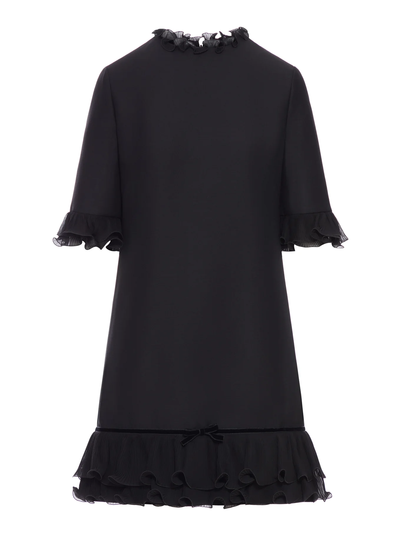 SHORT CREPE COUTURE DRESS