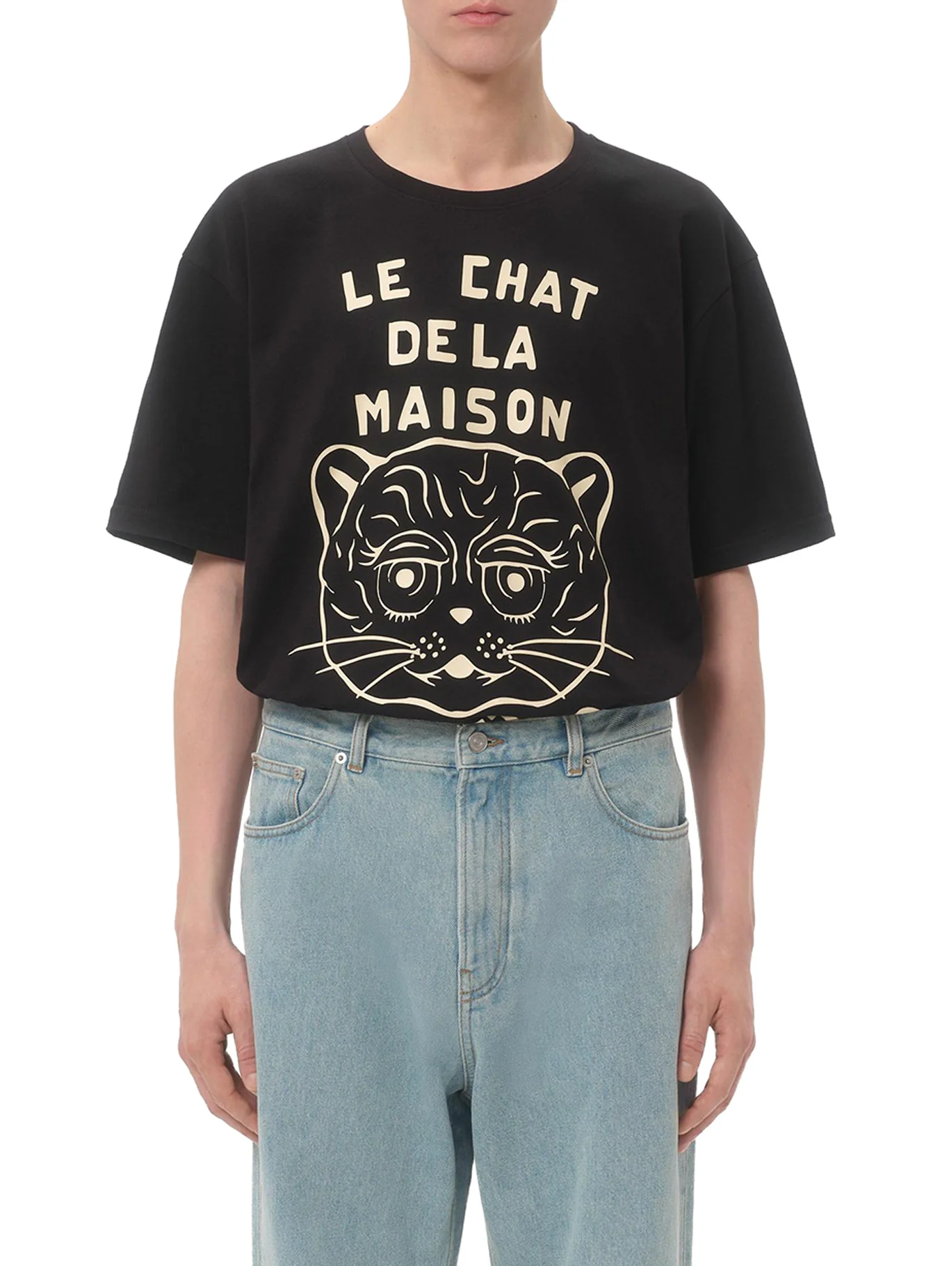 COTTON T-SHIRT WITH CHAT DE LA MAISON PRINT - Image 3