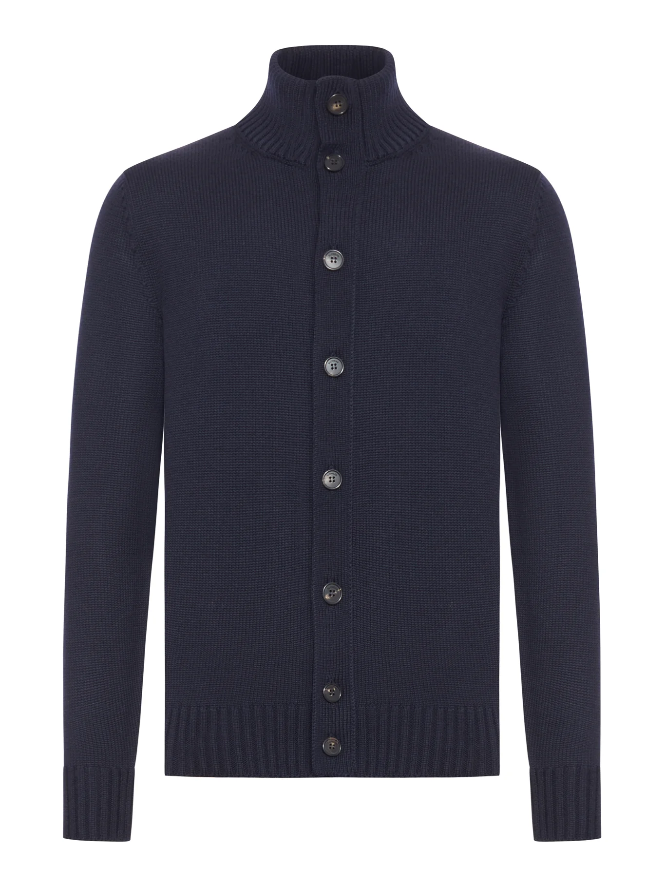 WOOL HIGH NECK CARDIGAN