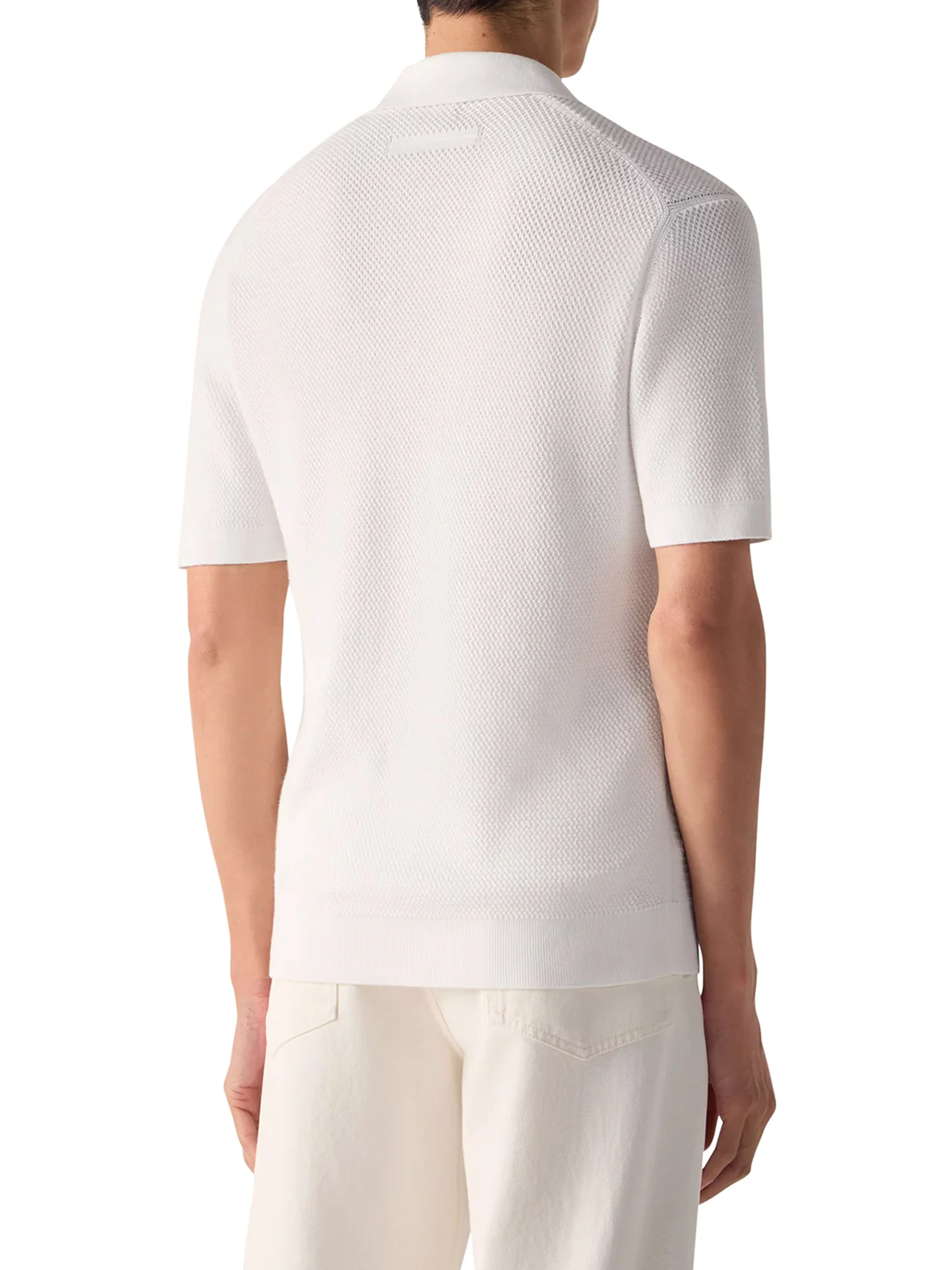 COTTON V-NECK POLO SHIRT - Image 3