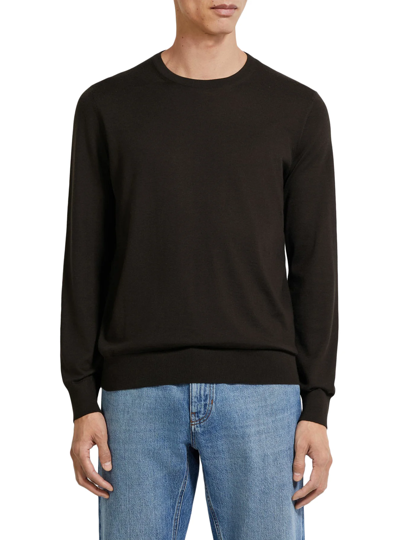 CREW NECK SWEATER IN CASHSETA MÉLANGE - Image 2