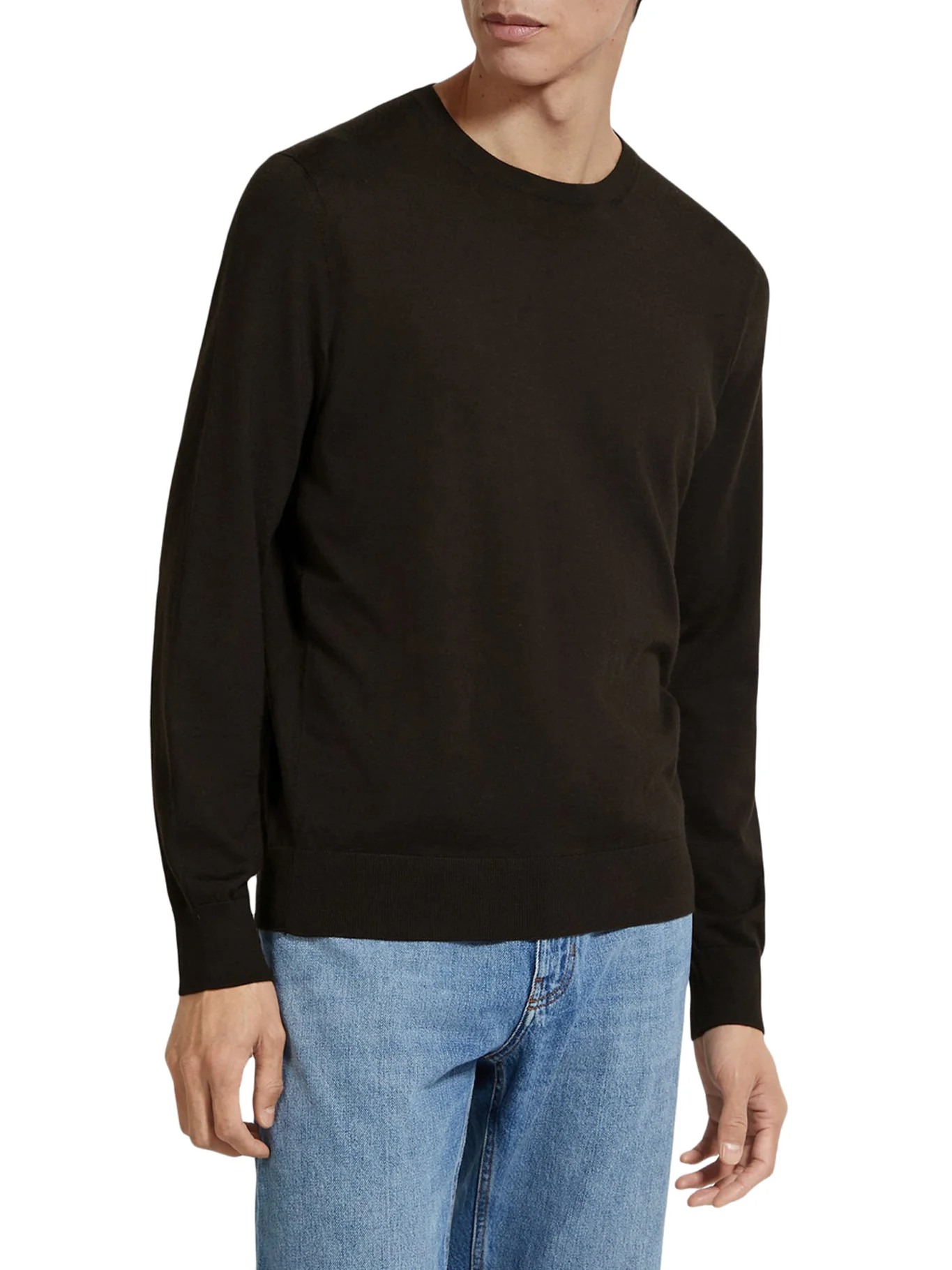 CREW NECK SWEATER IN CASHSETA MÉLANGE - Image 4