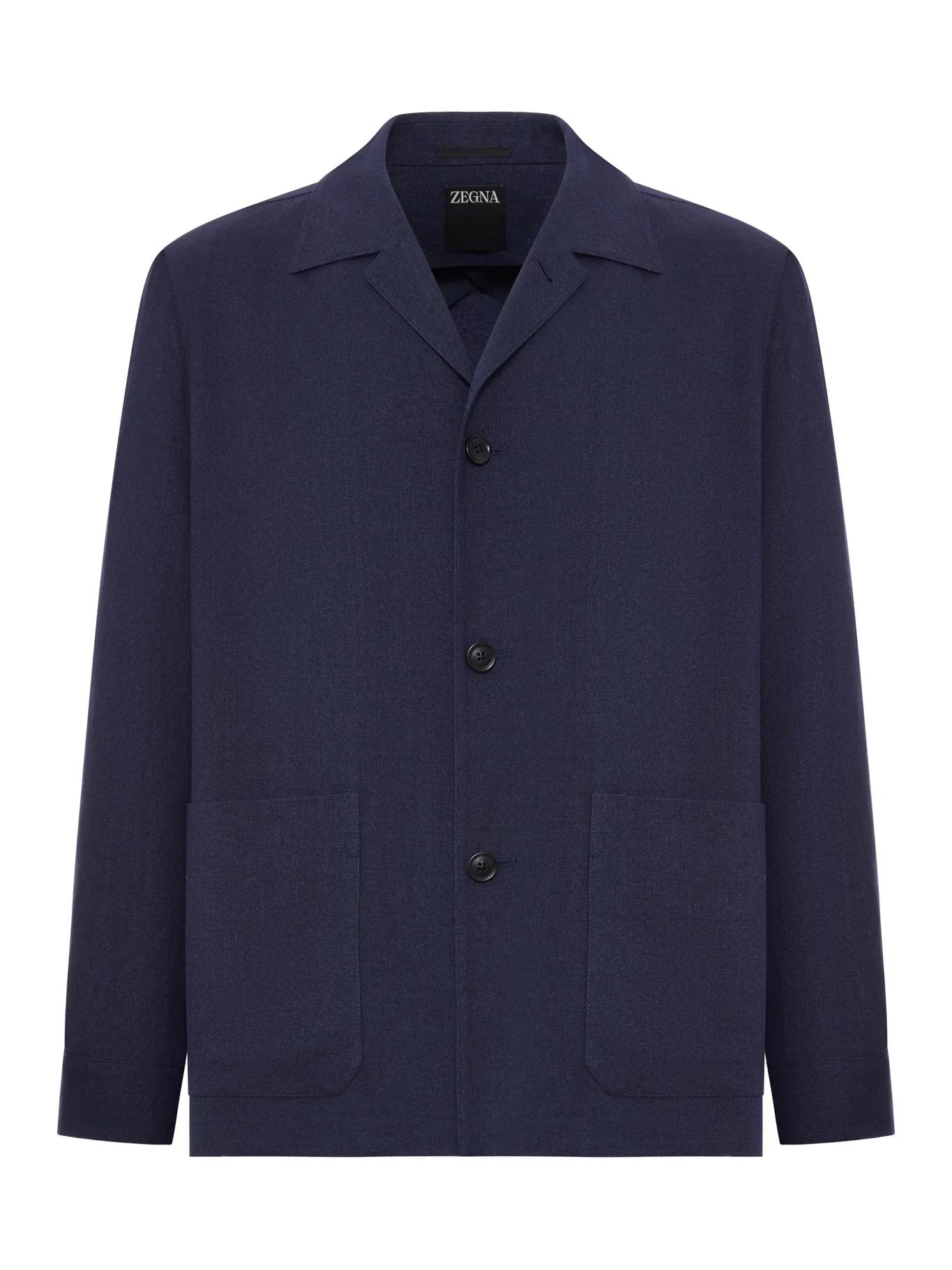 WOOL AND LINEN MIX JACKET WITH PATCHED POCKETS