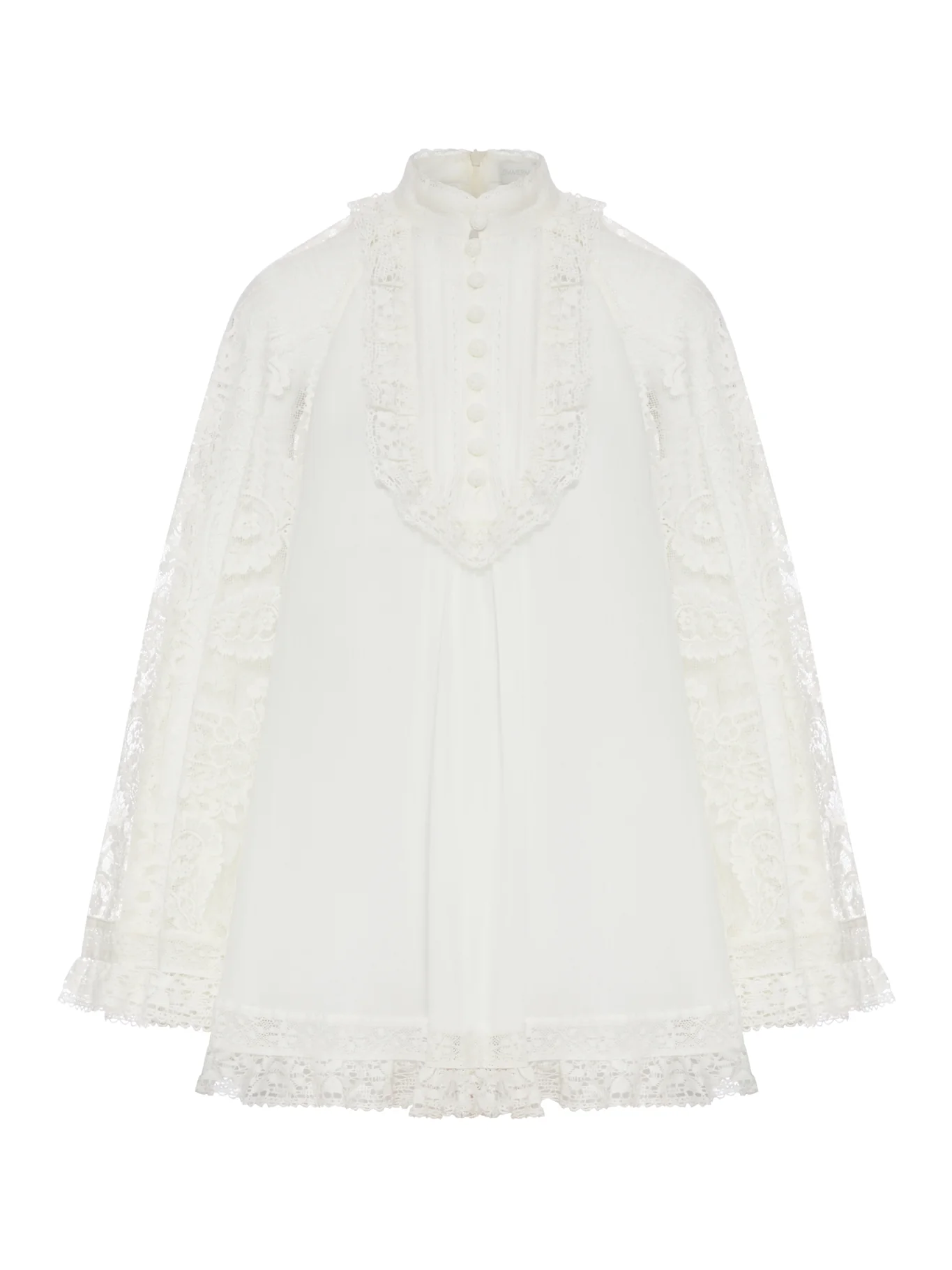 RAMIE TUNIC WITH LACE INSERTS