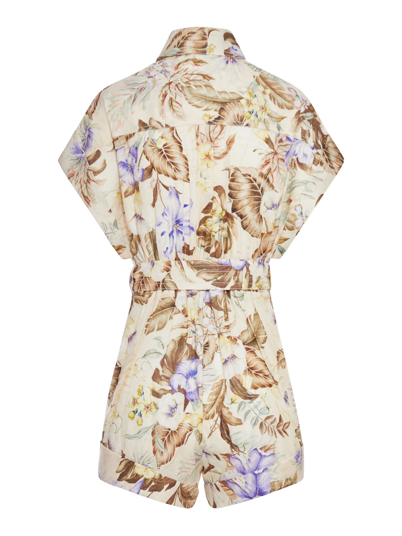 FLORAL PRINT LINEN JUMPSUIT - Image 2