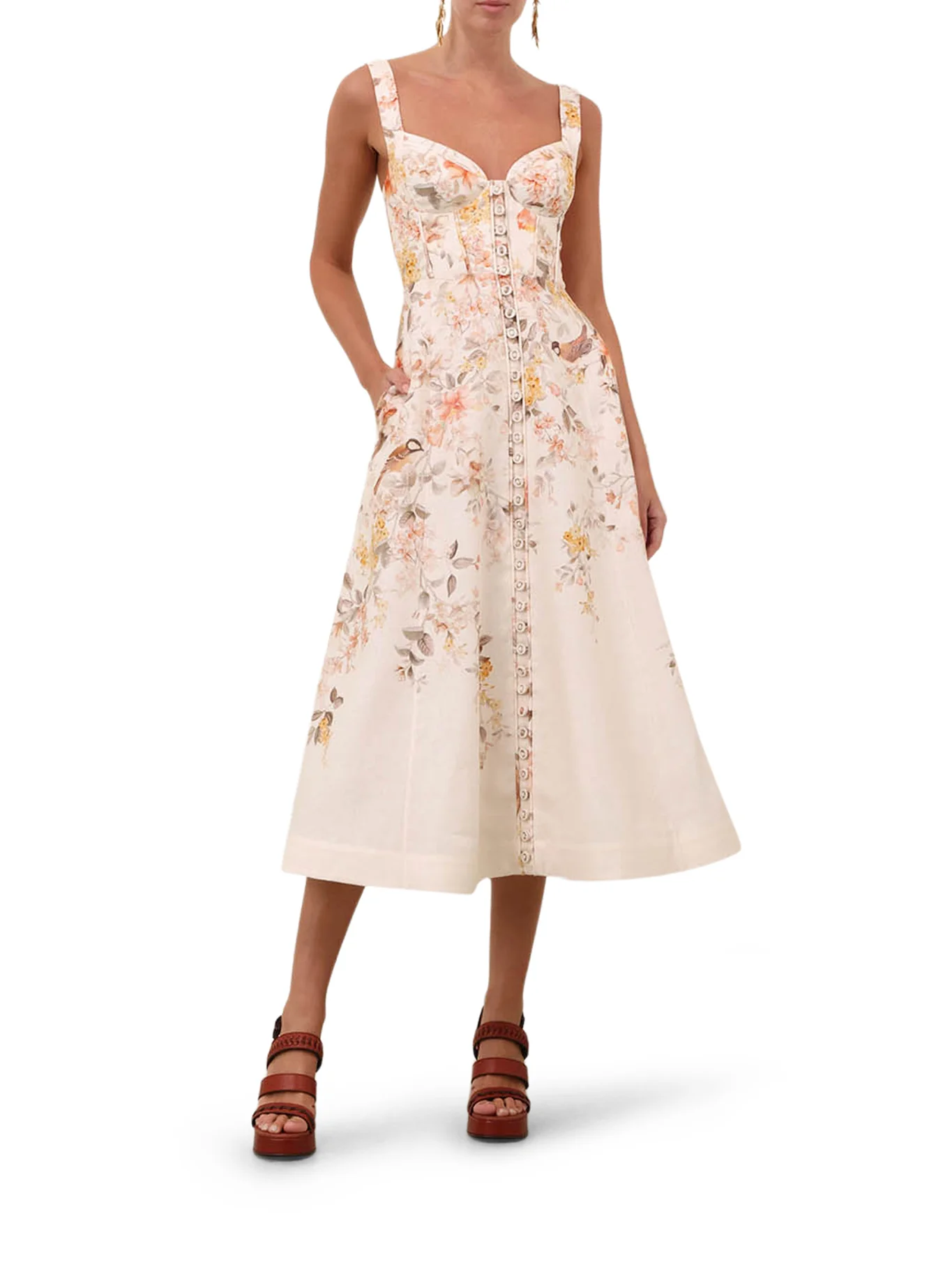 LUNA MIDI DRESS WITH BUTTONS - Image 2