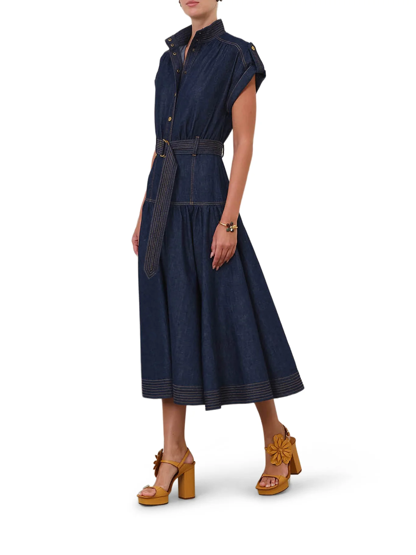 MIDI DENIM DRESS - Image 4