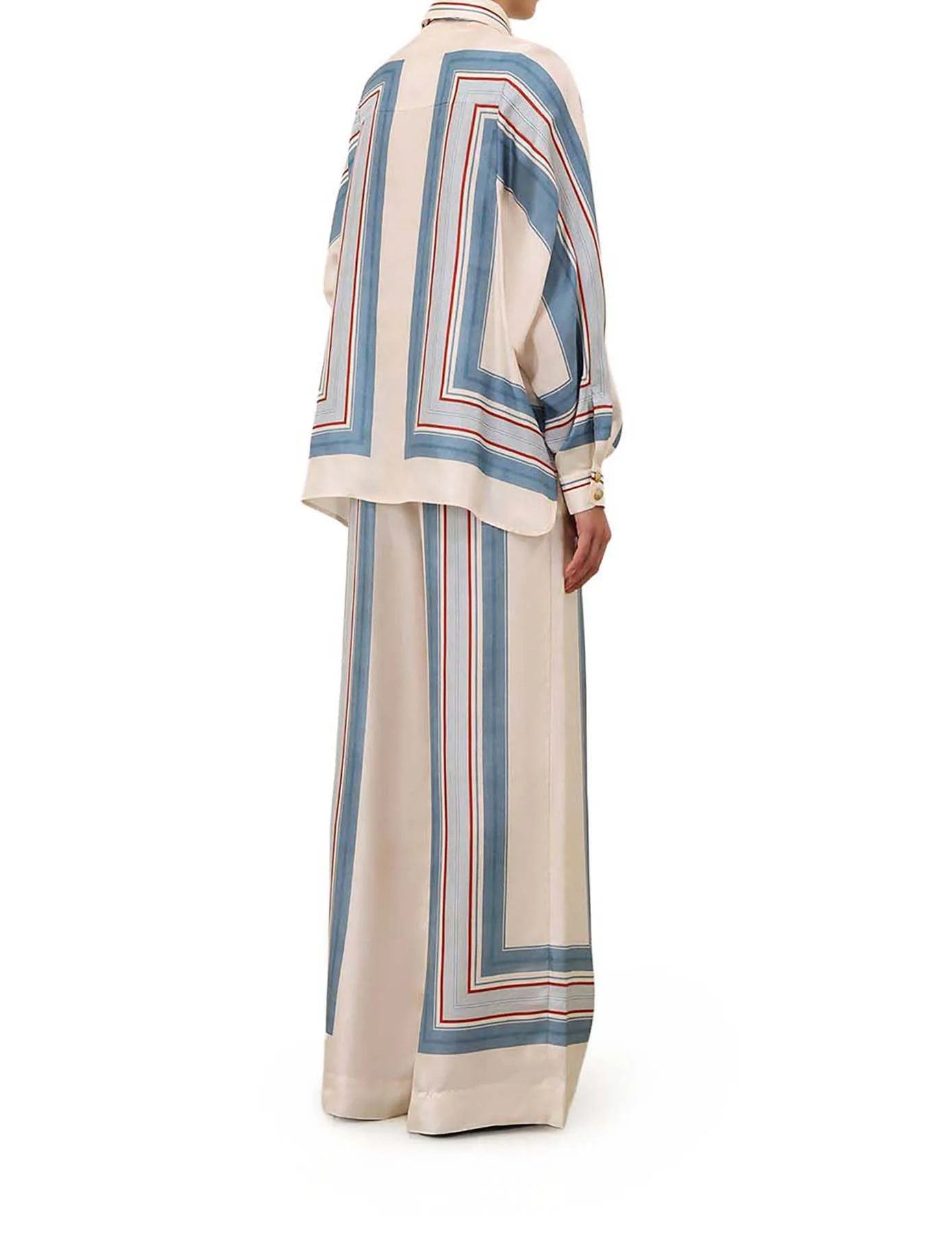 WIDE-WAISTED SILK TROUSERS - Image 3